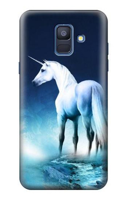 W1130 Unicorn Horse Hard Case and Leather Flip Case For Samsung Galaxy A6 (2018)