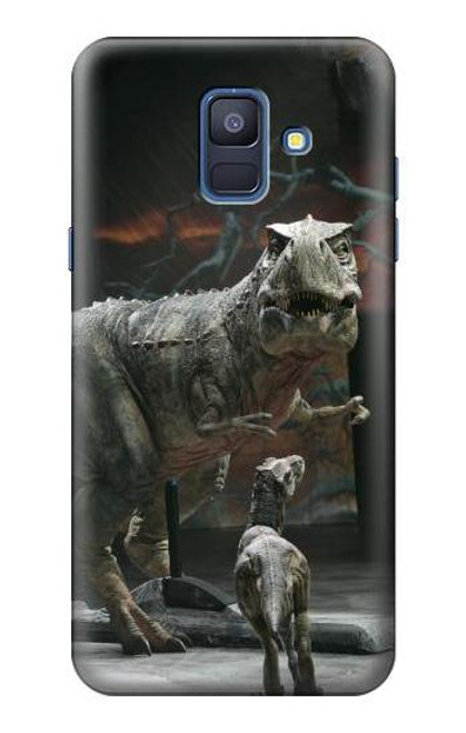 W1288 Dinosaur T Rex Museum Hard Case and Leather Flip Case For Samsung Galaxy A6 (2018)