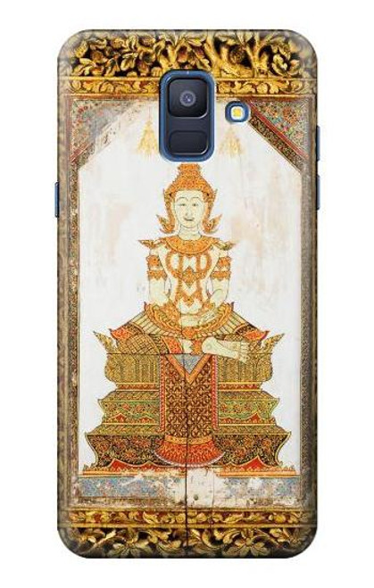 W1511 Thai Emerald Art Hard Case and Leather Flip Case For Samsung Galaxy A6 (2018)