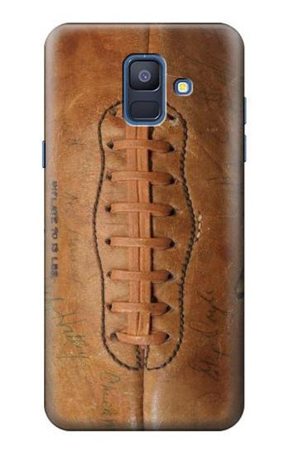 W2554 Vintage Old Ball Hard Case and Leather Flip Case For Samsung Galaxy A6 (2018)