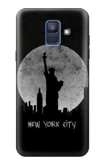 W3097 New York City Hard Case and Leather Flip Case For Samsung Galaxy A6 (2018)