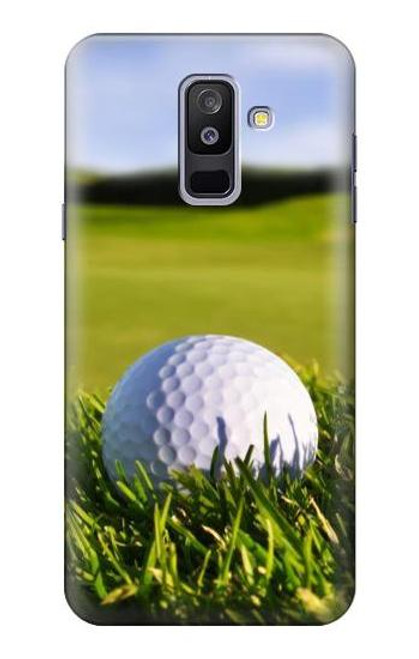 W0068 Golf Hard Case and Leather Flip Case For Samsung Galaxy A6+ (2018), J8 Plus 2018, A6 Plus 2018