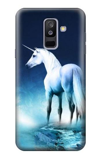 W1130 Unicorn Horse Hard Case and Leather Flip Case For Samsung Galaxy A6+ (2018), J8 Plus 2018, A6 Plus 2018