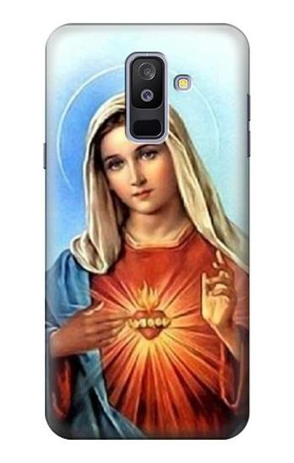 W2420 The Virgin Mary Santa Maria Hard Case and Leather Flip Case For Samsung Galaxy A6+ (2018), J8 Plus 2018, A6 Plus 2018