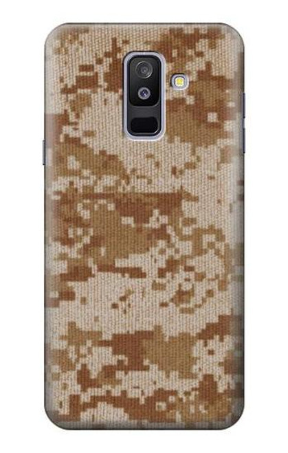 W2939 Desert Digital Camo Camouflage Hard Case and Leather Flip Case For Samsung Galaxy A6+ (2018), J8 Plus 2018, A6 Plus 2018