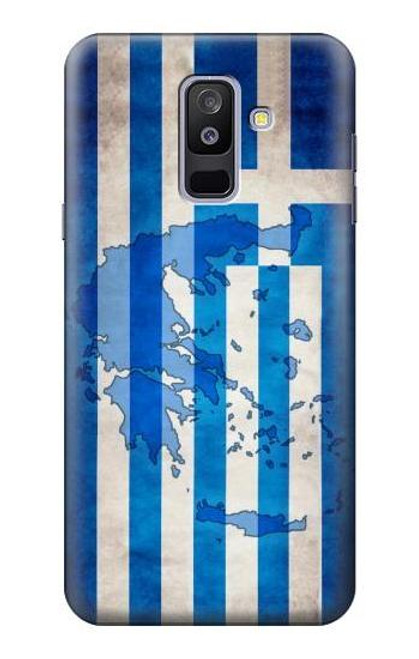 W2970 Greece Football Soccer Euro 2016 Hard Case and Leather Flip Case For Samsung Galaxy A6+ (2018), J8 Plus 2018, A6 Plus 2018