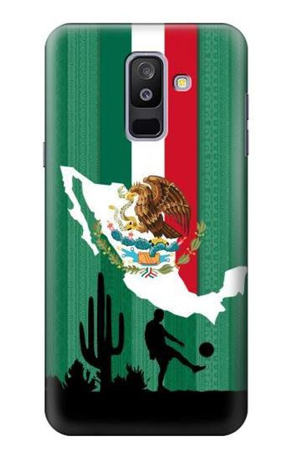 W2994 Mexico Football Soccer Copa 2016 Hard Case and Leather Flip Case For Samsung Galaxy A6+ (2018), J8 Plus 2018, A6 Plus 2018