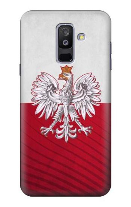 W3005 Poland Football Soccer Euro 2016 Hard Case and Leather Flip Case For Samsung Galaxy A6+ (2018), J8 Plus 2018, A6 Plus 2018