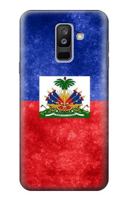 W3022 Haiti Flag Hard Case and Leather Flip Case For Samsung Galaxy A6+ (2018), J8 Plus 2018, A6 Plus 2018