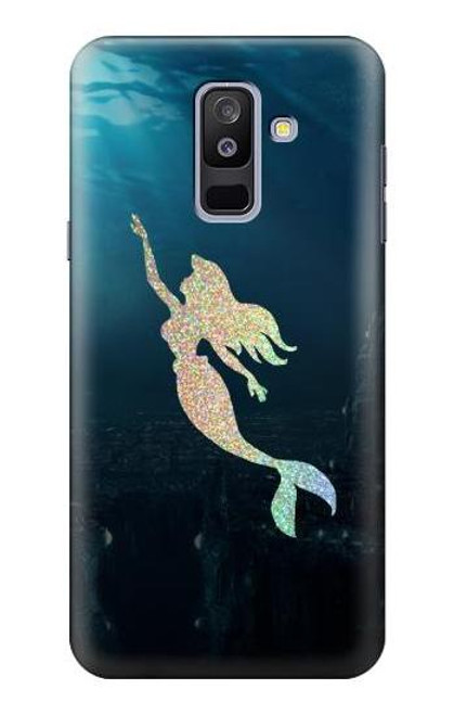 W3250 Mermaid Undersea Hard Case and Leather Flip Case For Samsung Galaxy A6+ (2018), J8 Plus 2018, A6 Plus 2018