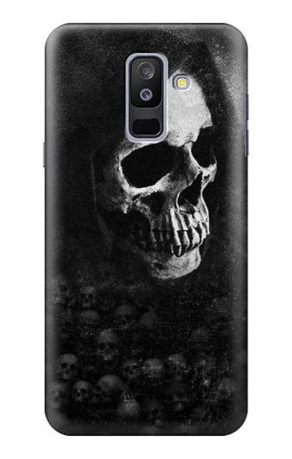 W3333 Death Skull Grim Reaper Hard Case and Leather Flip Case For Samsung Galaxy A6+ (2018), J8 Plus 2018, A6 Plus 2018
