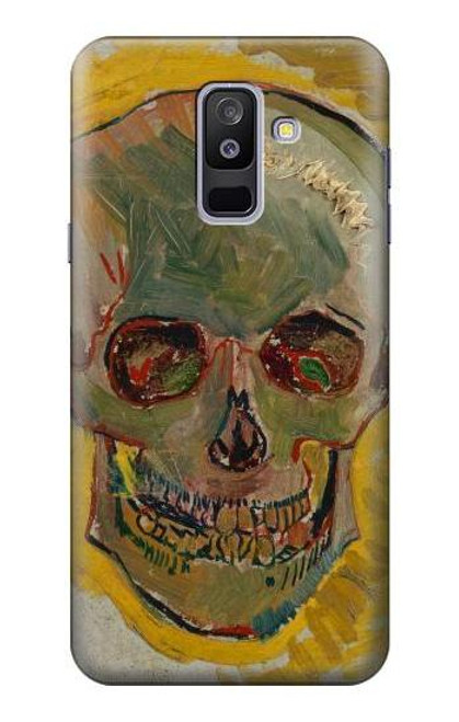 W3359 Vincent Van Gogh Skull Hard Case and Leather Flip Case For Samsung Galaxy A6+ (2018), J8 Plus 2018, A6 Plus 2018