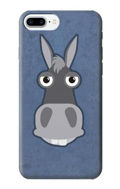 W3271 Donkey Cartoon Hard Case and Leather Flip Case For iPhone 7 Plus, iPhone 8 Plus