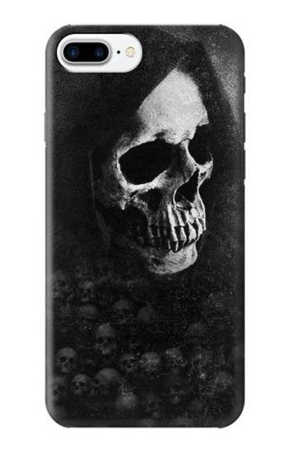 W3333 Death Skull Grim Reaper Hard Case and Leather Flip Case For iPhone 7 Plus, iPhone 8 Plus