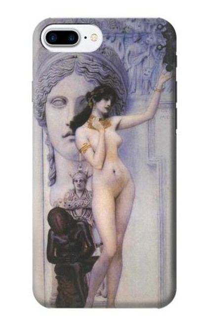 W3353 Gustav Klimt Allegory of Sculpture Hard Case and Leather Flip Case For iPhone 7 Plus, iPhone 8 Plus