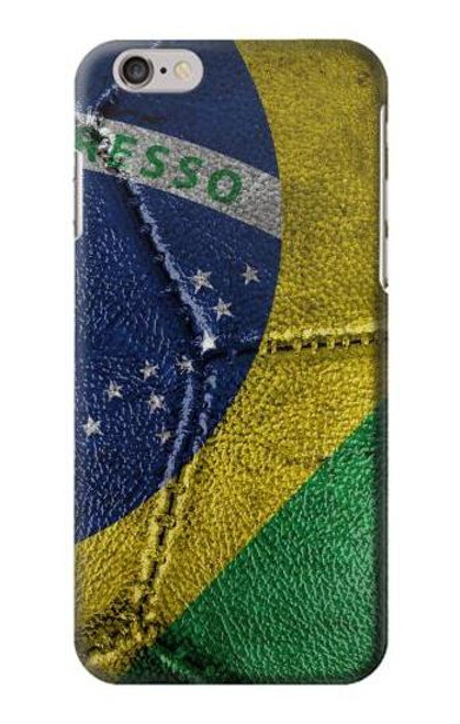 W3297 Brazil Flag Vintage Football Graphic Hard Case and Leather Flip Case For iPhone 6 6S