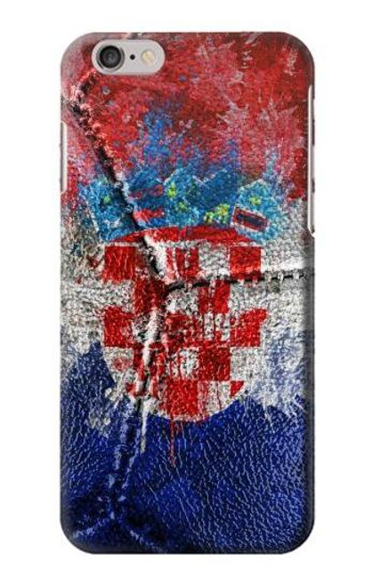 W3313 Croatia Flag Vintage Football Graphic Hard Case and Leather Flip Case For iPhone 6 6S