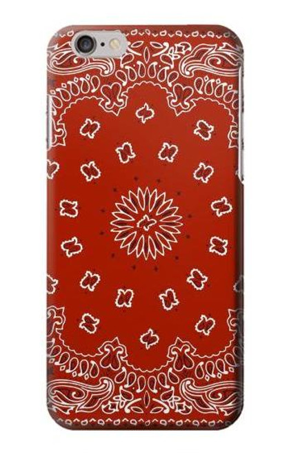 W3355 Bandana Red Pattern Hard Case and Leather Flip Case For iPhone 6 6S