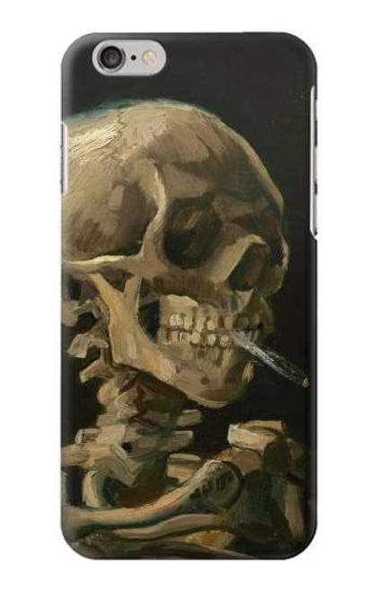 W3358 Vincent Van Gogh Skeleton Cigarette Hard Case and Leather Flip Case For iPhone 6 6S