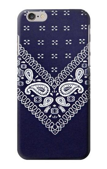 W3357 Navy Blue Bandana Pattern Hard Case and Leather Flip Case For iPhone 6 Plus, iPhone 6s Plus