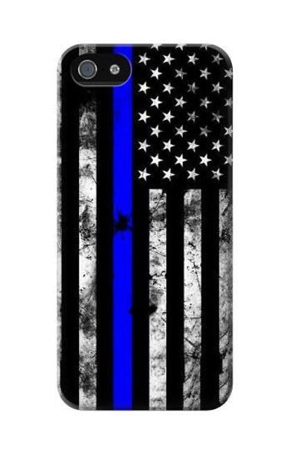 W3244 Thin Blue Line USA Hard Case and Leather Flip Case For iPhone 5C