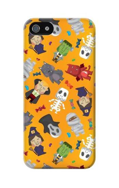 W3275 Cute Halloween Cartoon Pattern Hard Case and Leather Flip Case For iPhone 5C