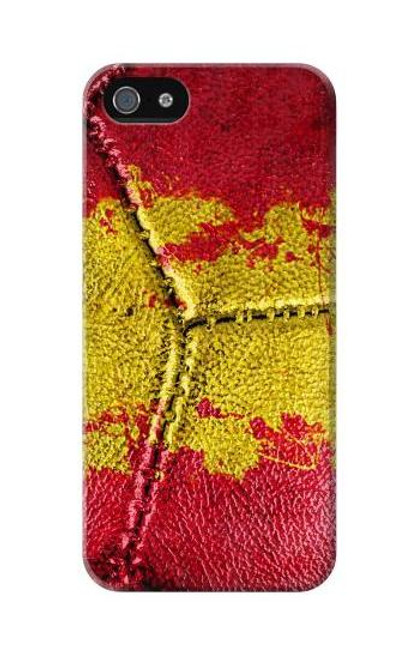 W3315 Spain Flag Vintage Football Graphic Hard Case and Leather Flip Case For iPhone 5C