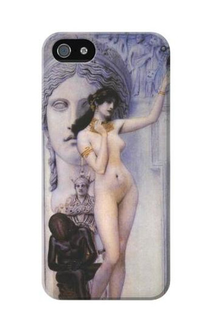 W3353 Gustav Klimt Allegory of Sculpture Hard Case and Leather Flip Case For iPhone 5C