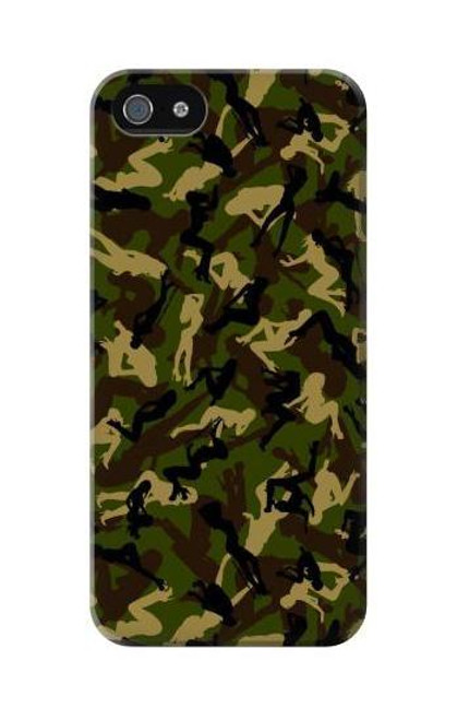 W3356 Sexy Girls Camo Camouflage Hard Case and Leather Flip Case For iPhone 5C