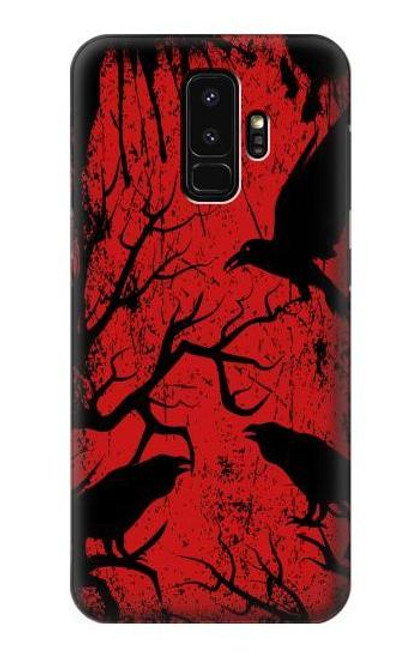 W3325 Crow Black Blood Tree Hard Case and Leather Flip Case For Samsung Galaxy S9 Plus