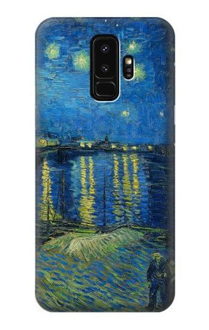 W3336 Van Gogh Starry Night Over the Rhone Hard Case and Leather Flip Case For Samsung Galaxy S9 Plus