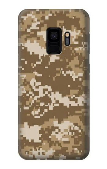 W3294 Army Desert Tan Coyote Camo Camouflage Hard Case and Leather Flip Case For Samsung Galaxy S9