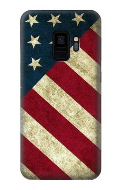 W3295 US National Flag Hard Case and Leather Flip Case For Samsung Galaxy S9
