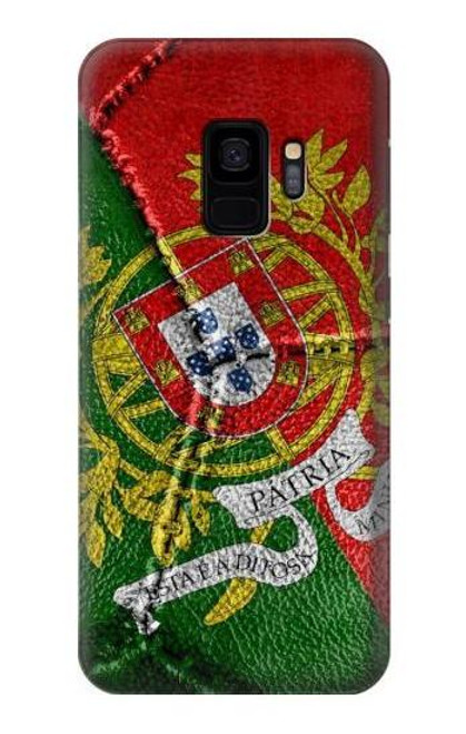 W3300 Portugal Flag Vintage Football Graphic Hard Case and Leather Flip Case For Samsung Galaxy S9