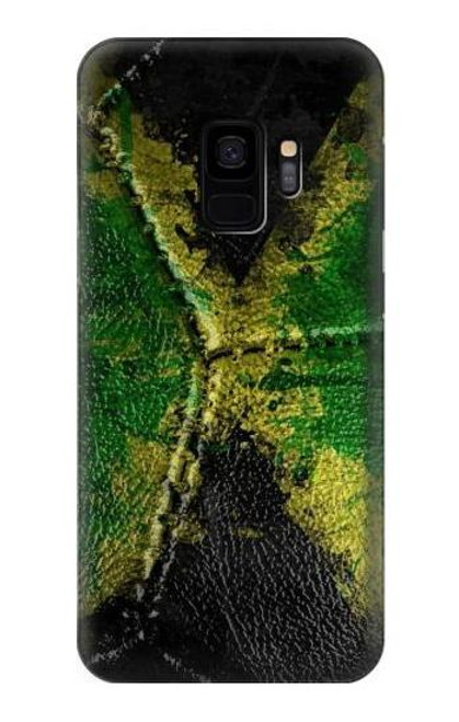 W3319 Jamaica Flag Vintage Football Graphic Hard Case and Leather Flip Case For Samsung Galaxy S9