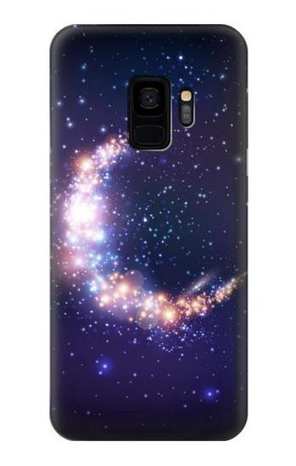 W3324 Crescent Moon Galaxy Hard Case and Leather Flip Case For Samsung Galaxy S9