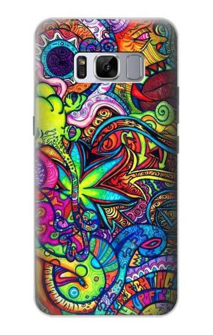 W3255 Colorful Art Pattern Hard Case and Leather Flip Case For Samsung Galaxy S8 Plus