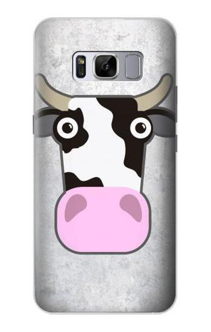 W3257 Cow Cartoon Hard Case and Leather Flip Case For Samsung Galaxy S8 Plus