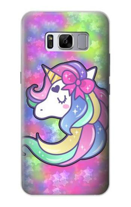 W3264 Pastel Unicorn Hard Case and Leather Flip Case For Samsung Galaxy S8 Plus