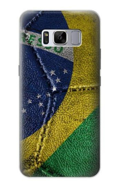 W3297 Brazil Flag Vintage Football Graphic Hard Case and Leather Flip Case For Samsung Galaxy S8 Plus