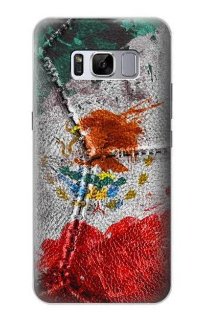 W3314 Mexico Flag Vinatage Foorball Graphic Hard Case and Leather Flip Case For Samsung Galaxy S8 Plus