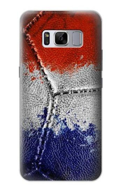 W3304 France Flag Vintage Football Graphic Hard Case and Leather Flip Case For Samsung Galaxy S8