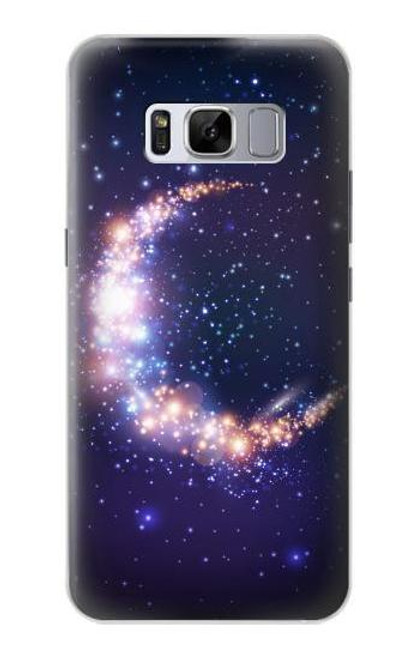 W3324 Crescent Moon Galaxy Hard Case and Leather Flip Case For Samsung Galaxy S8