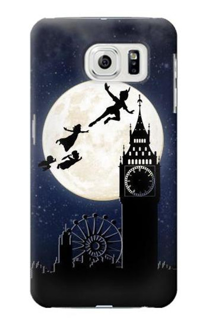 W3249 Peter Pan Fly Full Moon Night Hard Case and Leather Flip Case For Samsung Galaxy S7 Edge