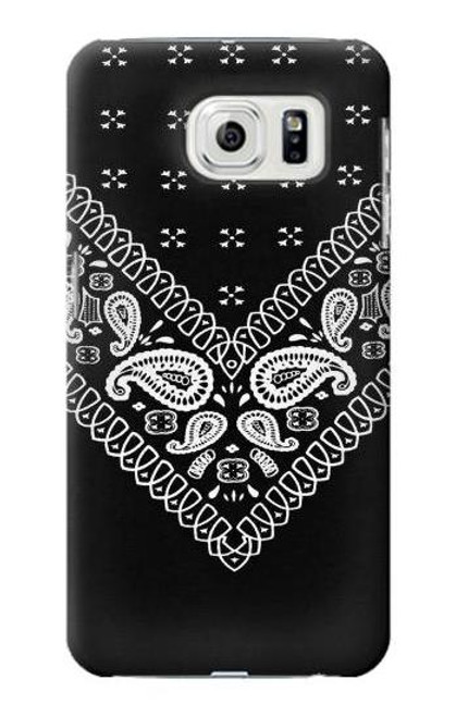 W3363 Bandana Black Pattern Hard Case and Leather Flip Case For Samsung Galaxy S7 Edge