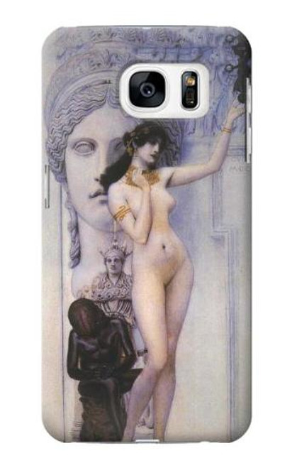 W3353 Gustav Klimt Allegory of Sculpture Hard Case and Leather Flip Case For Samsung Galaxy S7