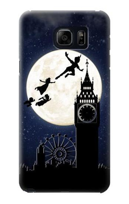 W3249 Peter Pan Fly Full Moon Night Hard Case and Leather Flip Case For Samsung Galaxy S6 Edge Plus