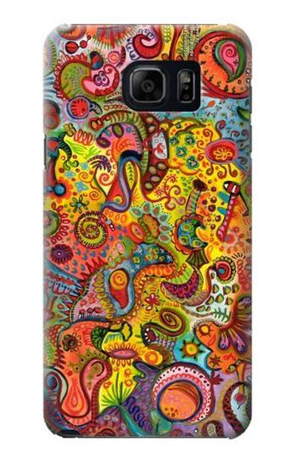 W3255 Colorful Art Pattern Hard Case and Leather Flip Case For Samsung Galaxy S6 Edge Plus