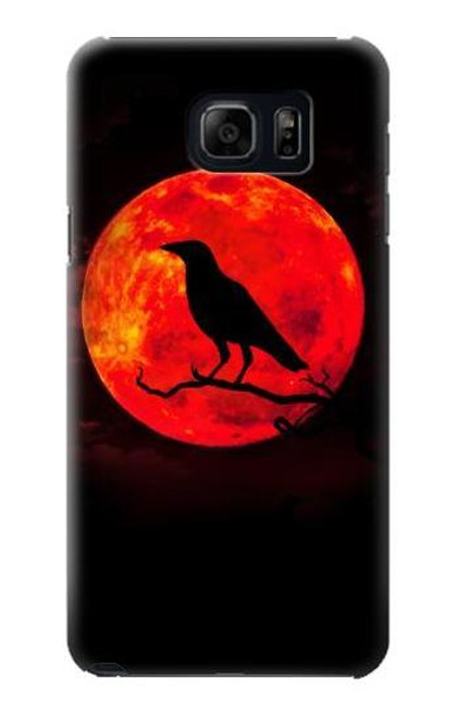 W3328 Crow Red Moon Hard Case and Leather Flip Case For Samsung Galaxy S6 Edge Plus