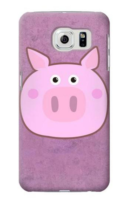 W3269 Pig Cartoon Hard Case and Leather Flip Case For Samsung Galaxy S6